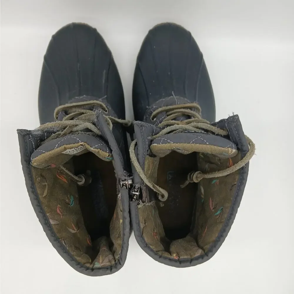 Sperry Women's Top-Sider Waterproof Rubber Quilted Duck Boots Blue Size 10